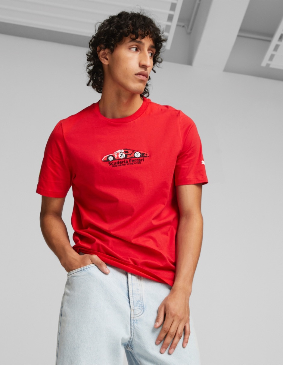Playera Ferrari Race Graphic Tee 1 cuello redondo para hombre