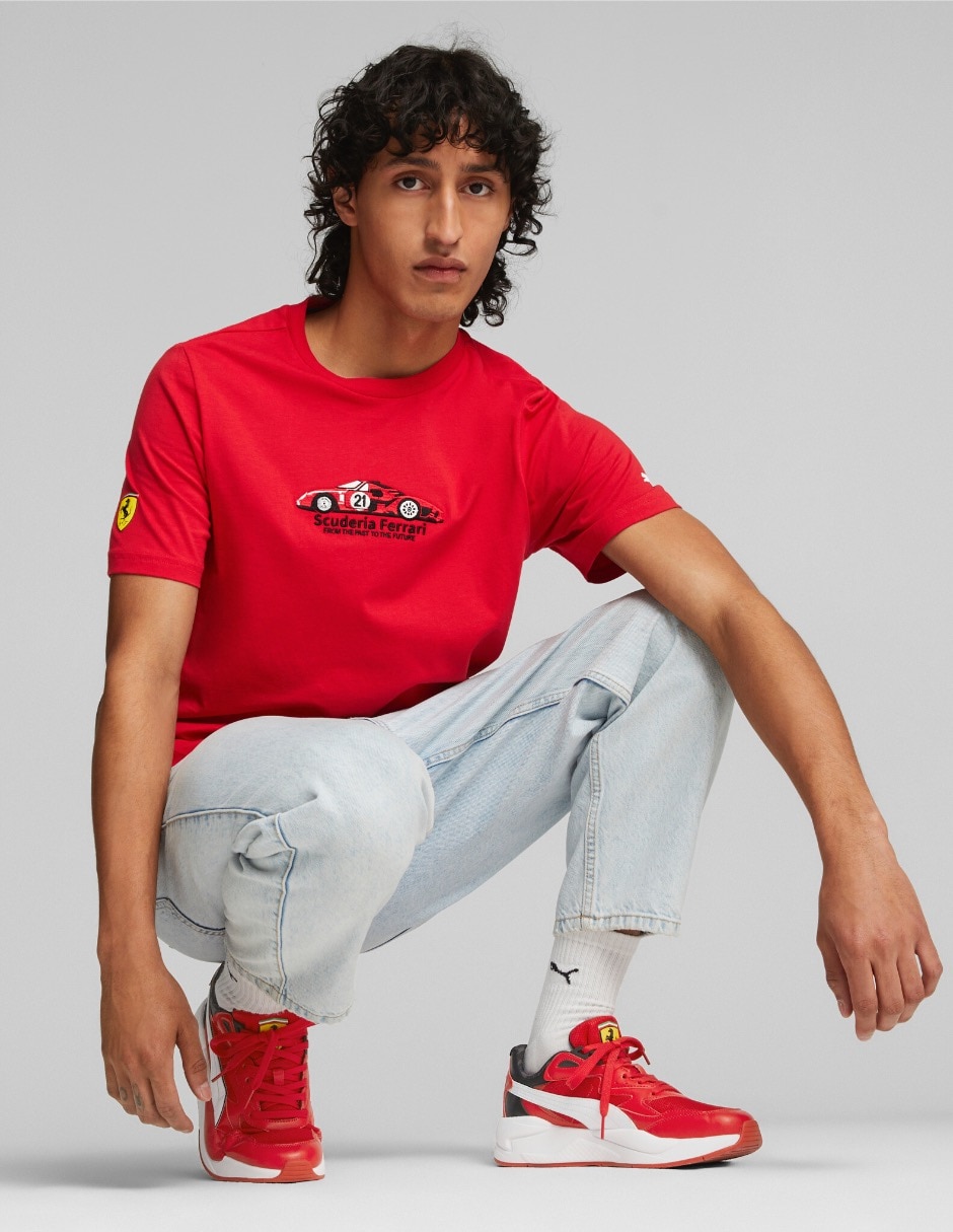 Playera Ferrari Race Graphic Tee 1 cuello redondo para hombre 5