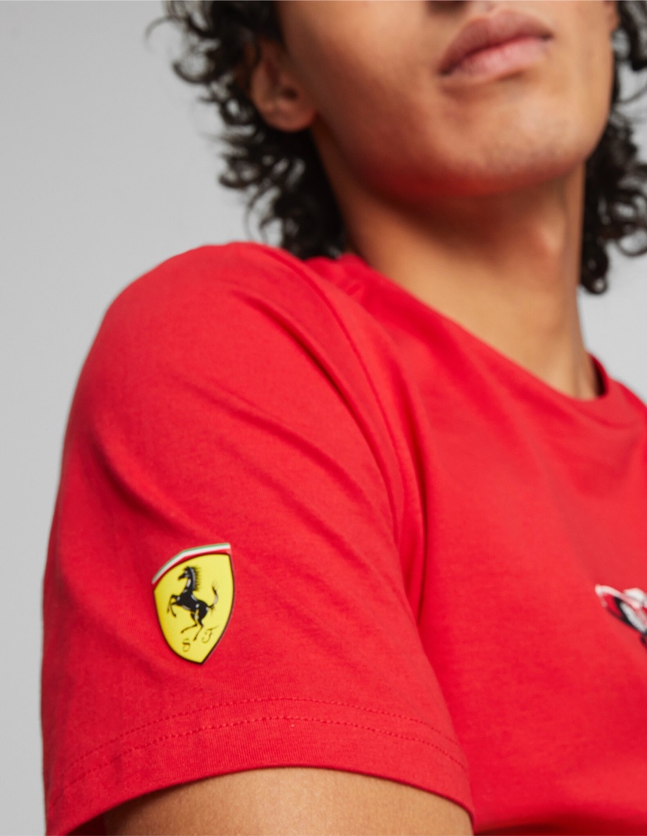 Playera Ferrari Race Graphic Tee 1 cuello redondo para hombre 6