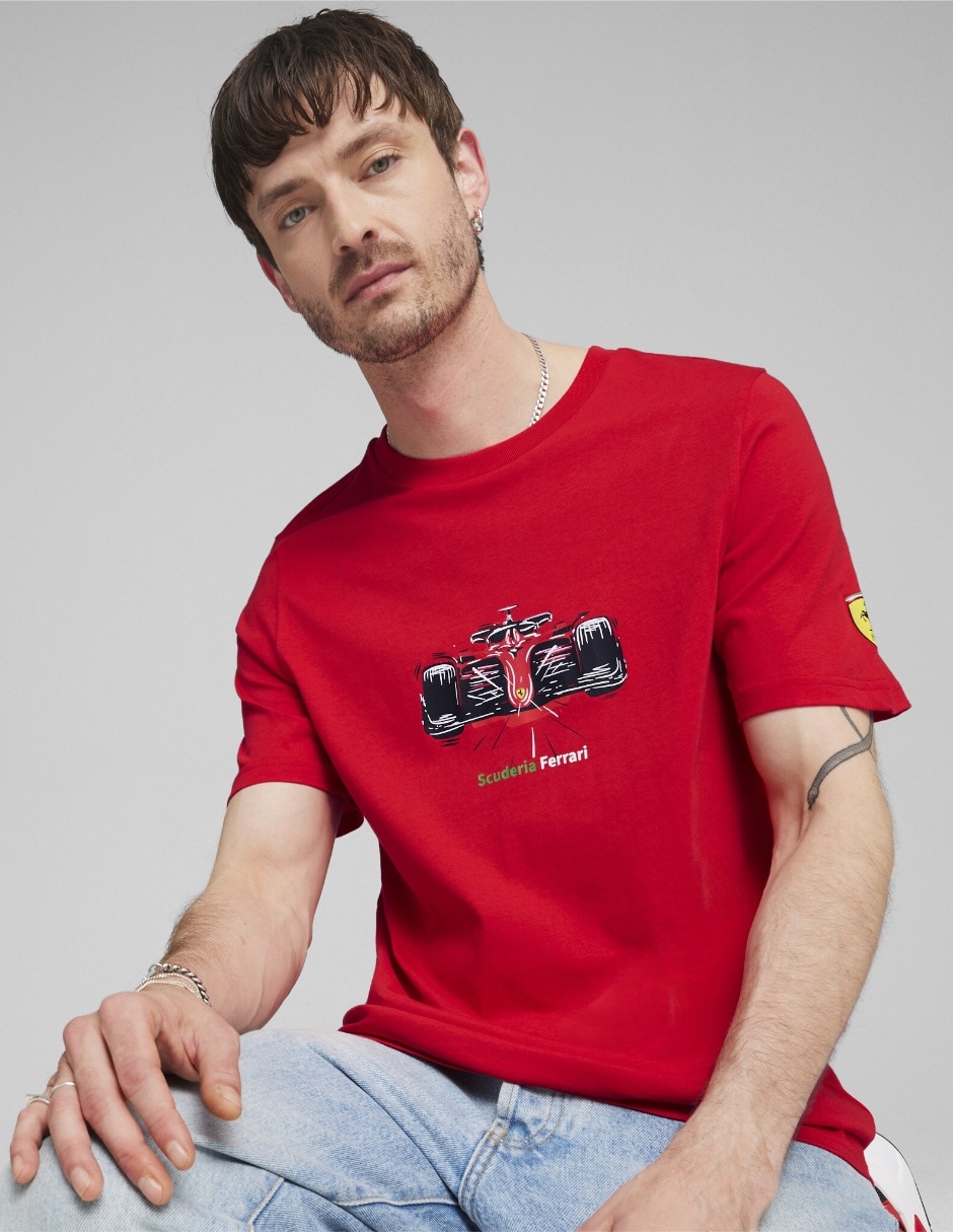 Playera Puma Motorsport Ferrari Race Graphic Tee cuello redondo para hombre