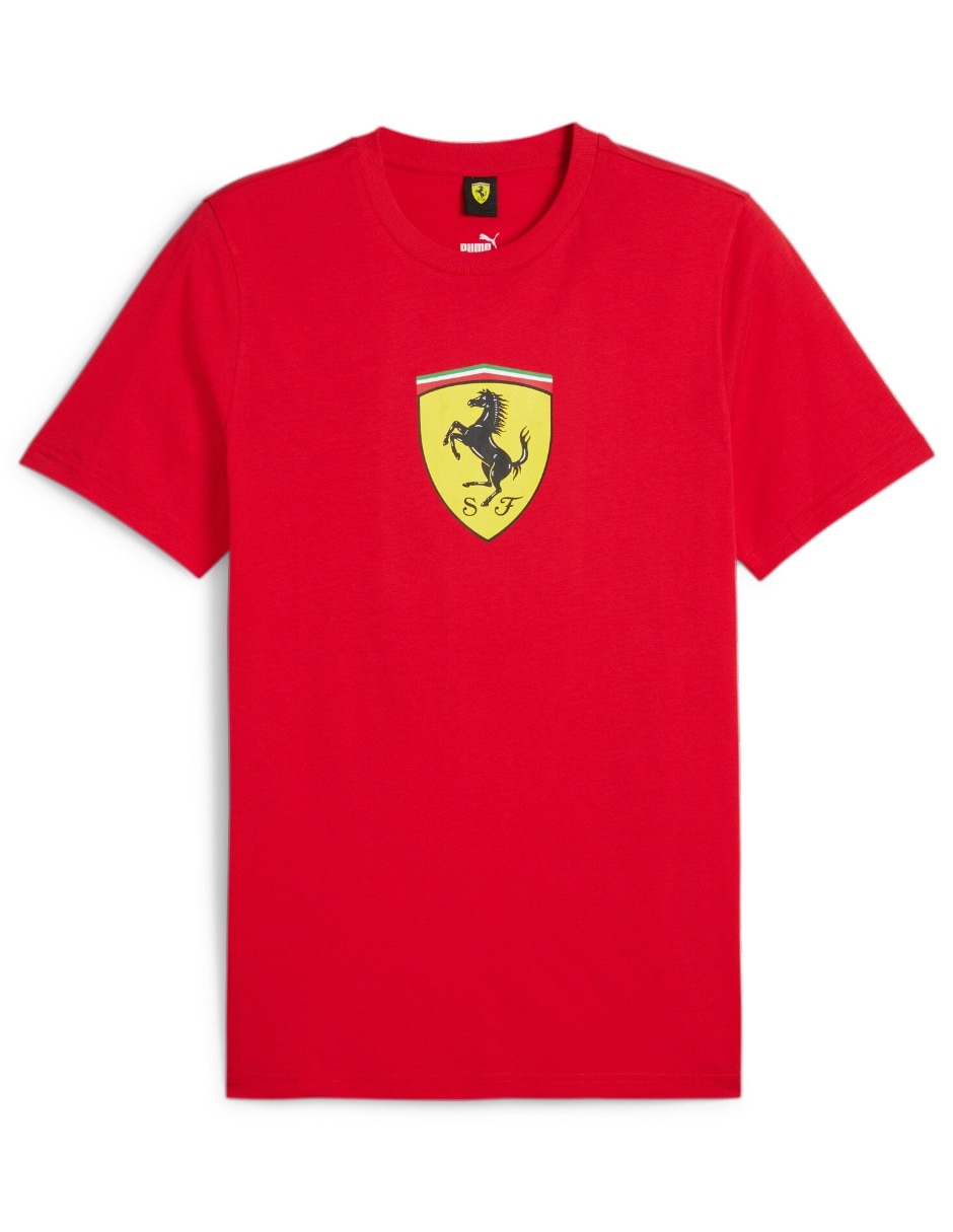 Playera Puma Motorsport ferrari race big shield t coloured cuello redondo para hombre
