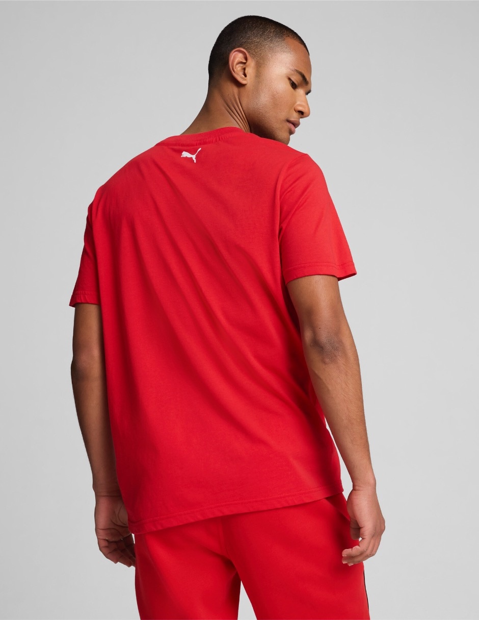 Playera Ferrari Race Tonal Big Shield Tee cuello redondo para hombre 3