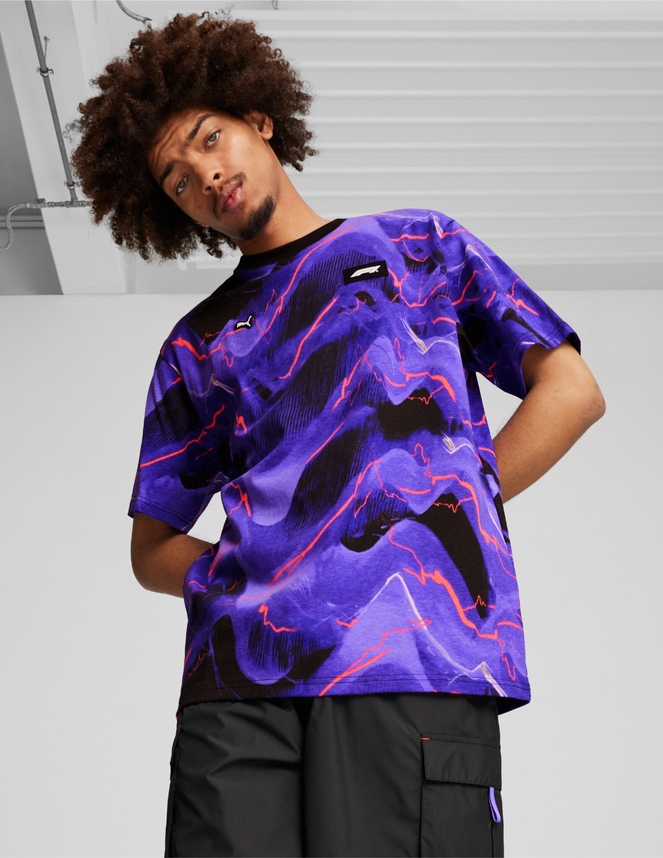 Playera F1 Neon Energy Aop Tee cuello redondo para hombre Playera F1 Neon Energy Aop Tee cuello redondo para hombre