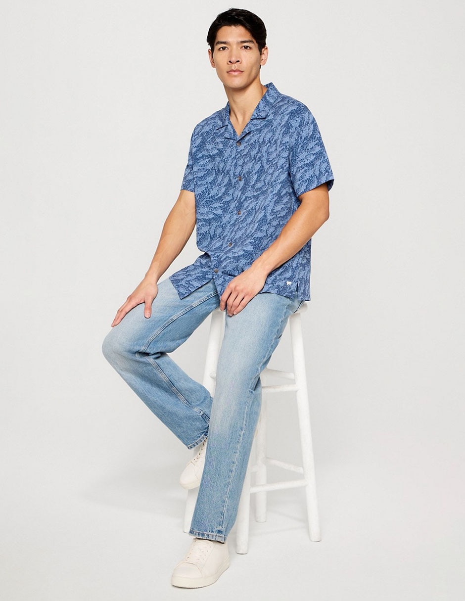 Camisa casual Fabletics de algodón manga corta para hombre
