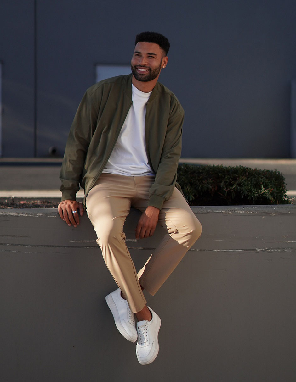 Pantalón slim de algodón para hombre 4