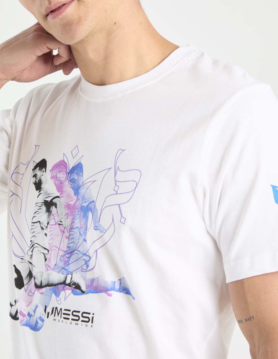 Playera Messi The World Wide Legend cuello redondo para hombre