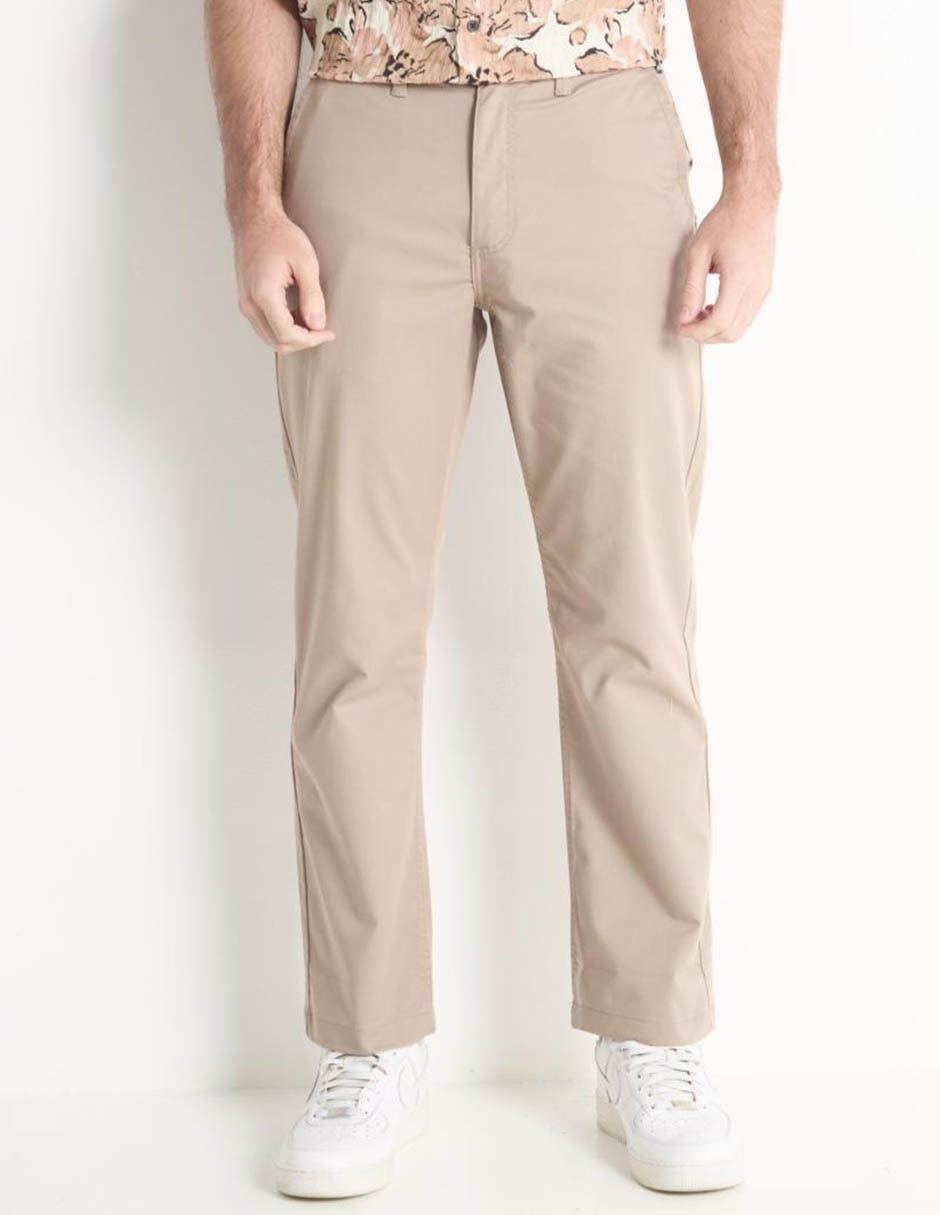 Pantalón chino recto de algodón para hombre