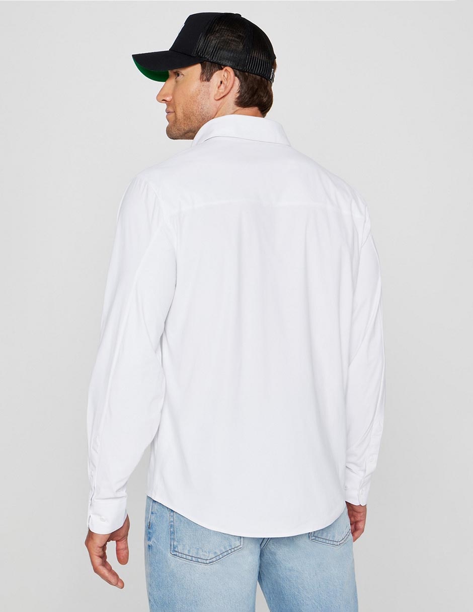 Camisa casual manga larga para hombre 8