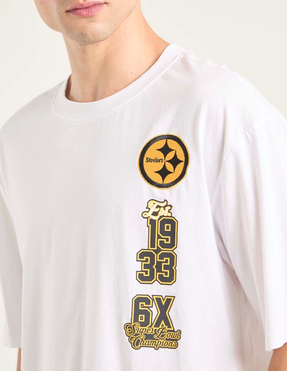 Playera Nfl pittsburgh steelers cuello redondo para hombre