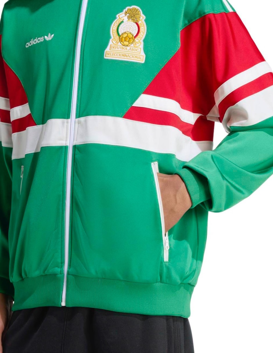 Chamarra casual Fifa World Cup Selección Nacional de México 1986 con bolsillos para hombre