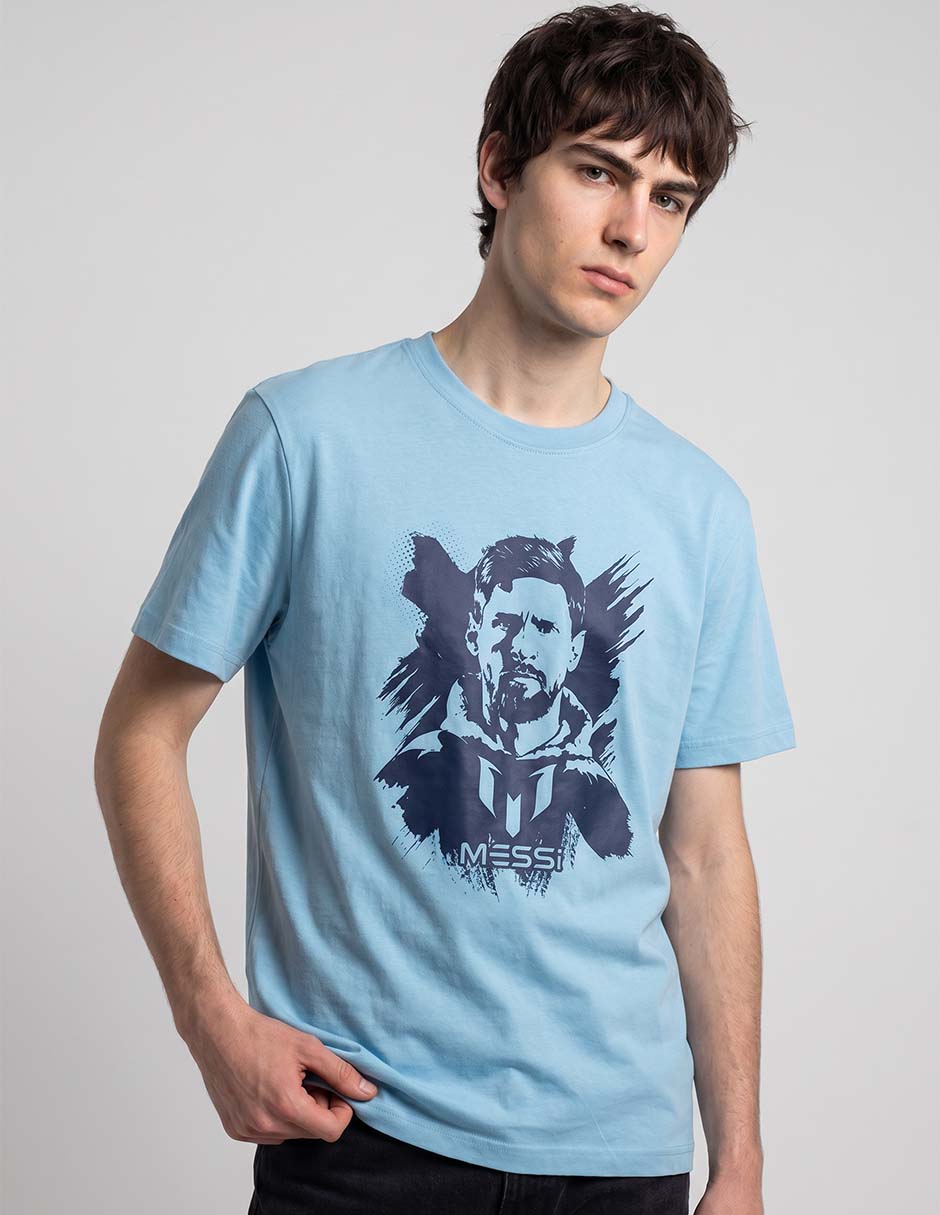 Playera cuello redondo Messi para hombre