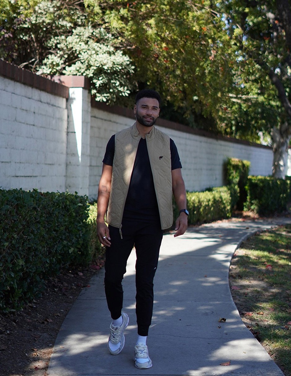 Jogger slim estampado logo con bolsillos para hombre