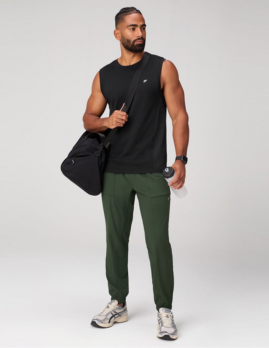 Jogger straight con bolsillos para hombre