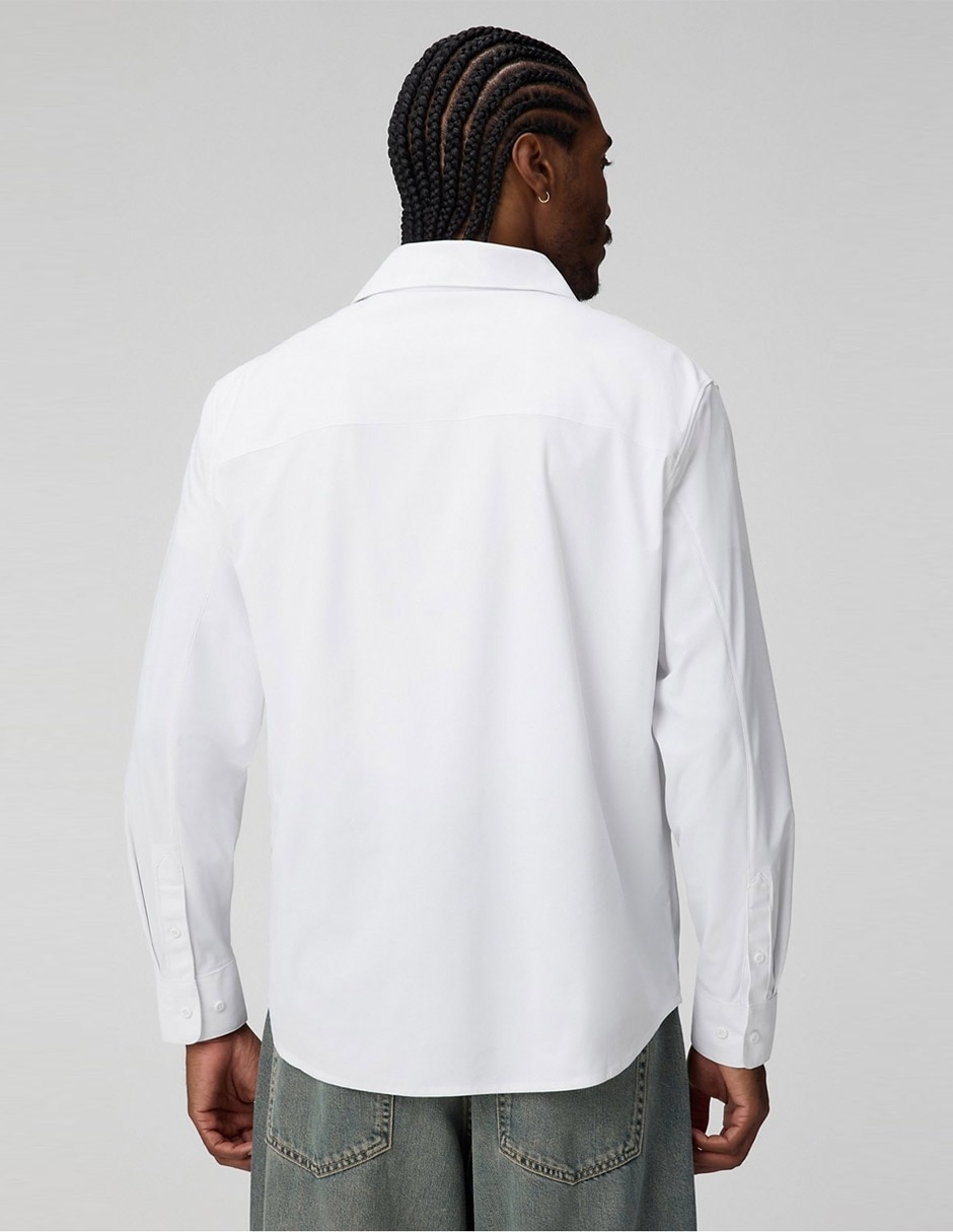 Camisa casual de algodón manga larga para hombre 4