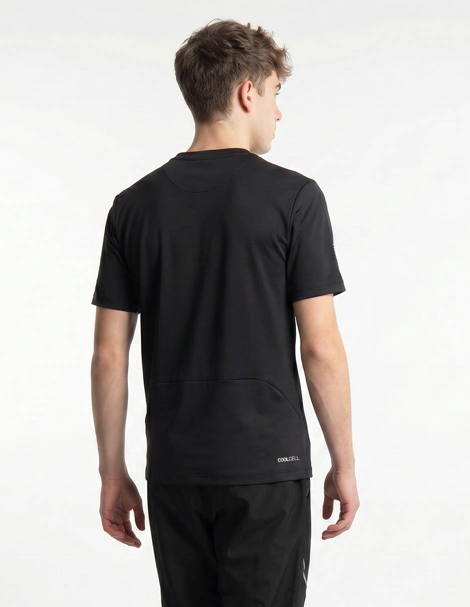 Playera puma pumatech relaxed warp knit pocket tee cuello redondo para hombre