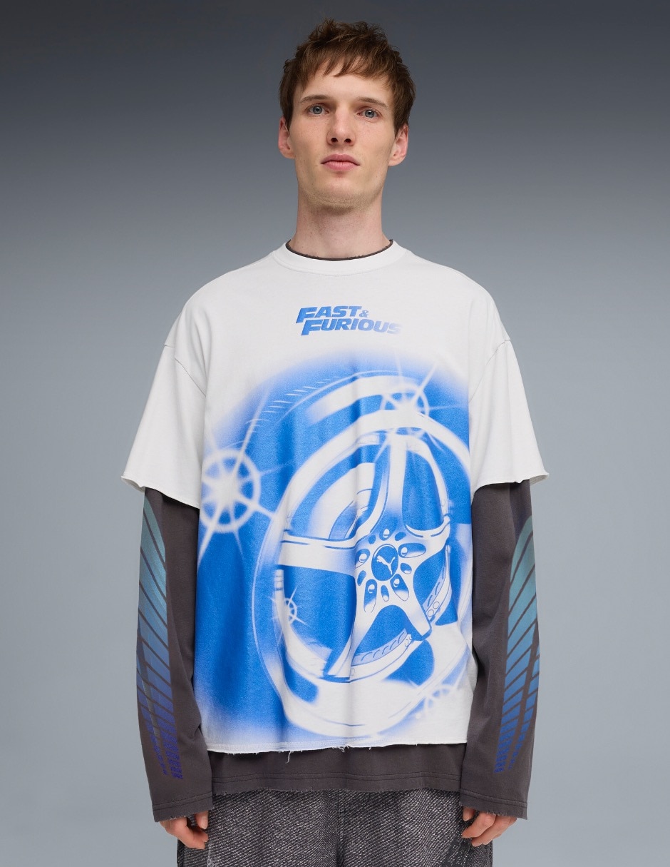 Playera X Fast & Furious manga larga para hombre