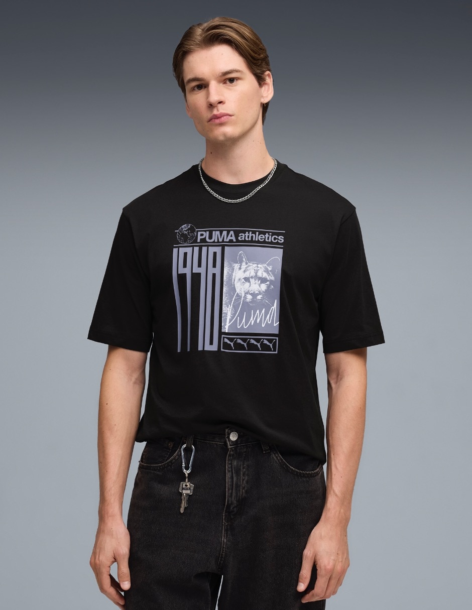 Playera graphic photoprint tee cuello redondo para hombre