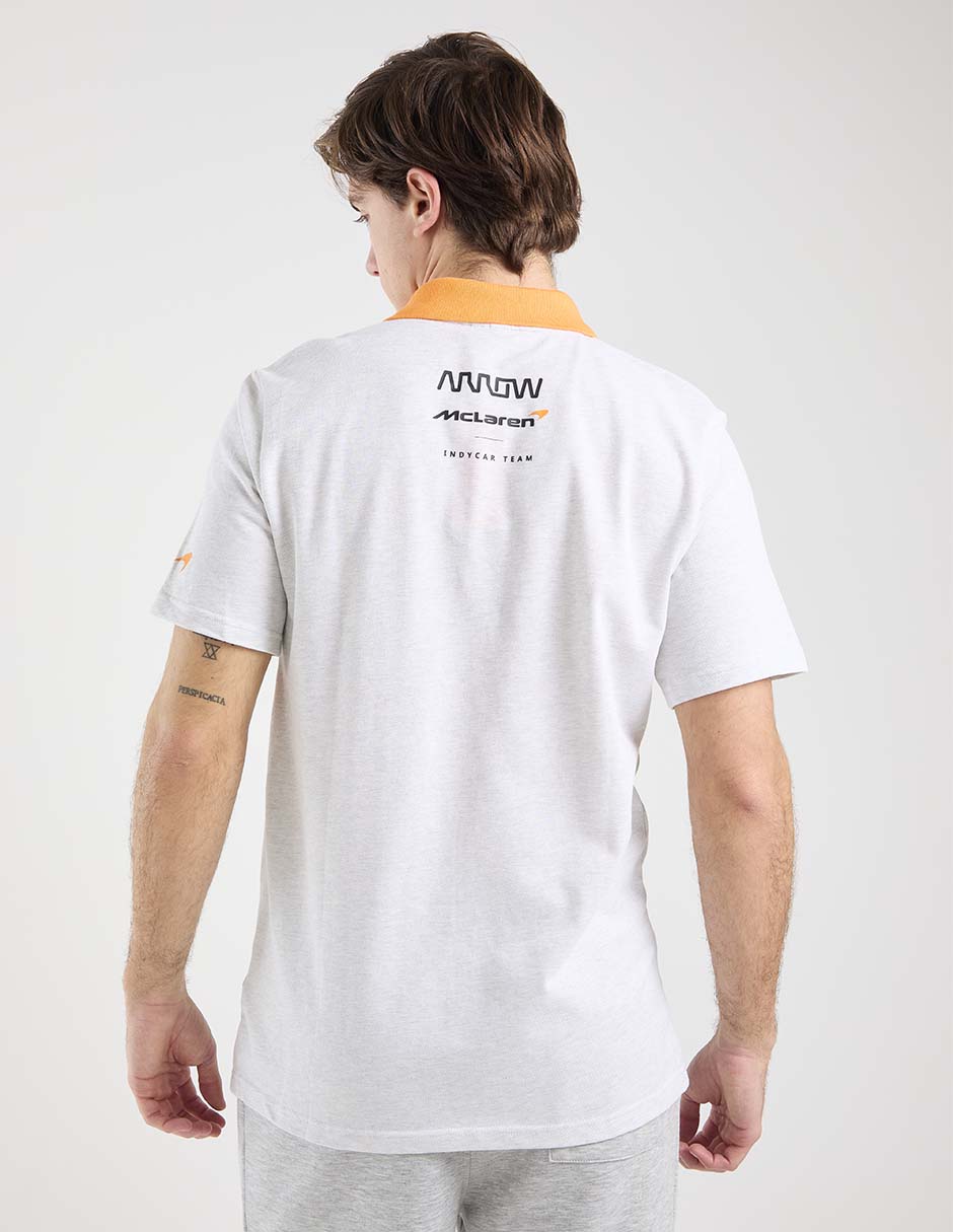 Playera Mclaren Indycar cuello polo para hombre