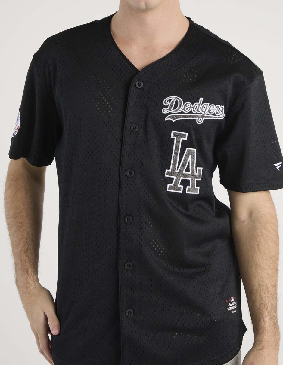 Playera Black Cat cuello con botón para hombre