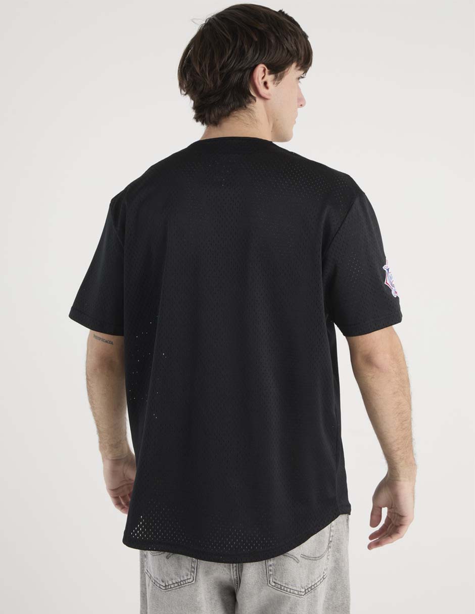 Playera Black Cat cuello con botón para hombre 6