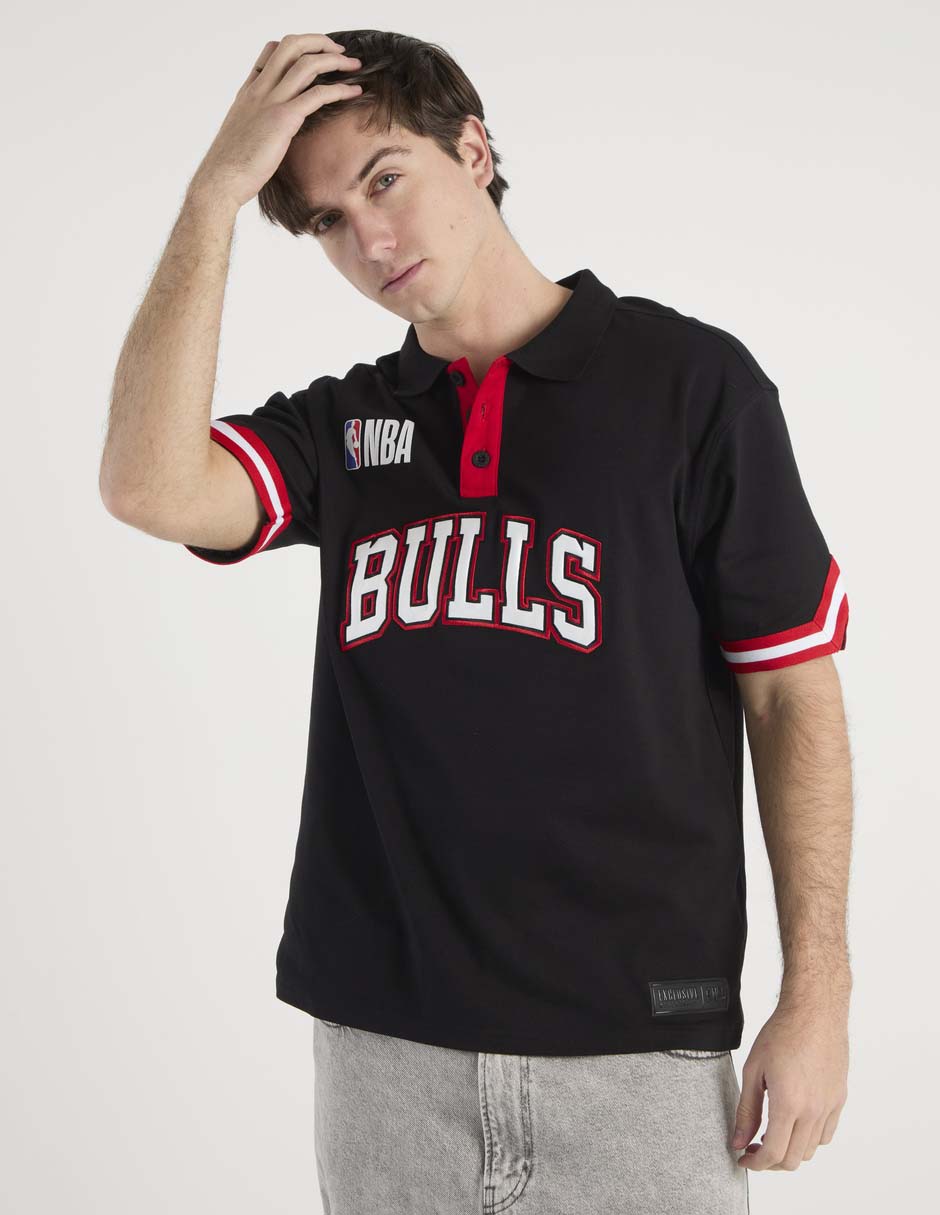 Playera tipo polo Nba Chicago Bulls para hombre