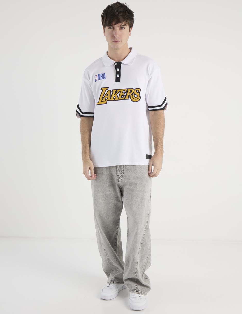 Playera tipo polo Los Angeles Lakers para hombre 3