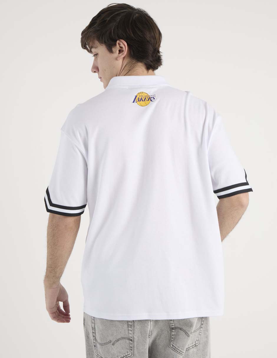 Playera tipo polo Los Angeles Lakers para hombre 6