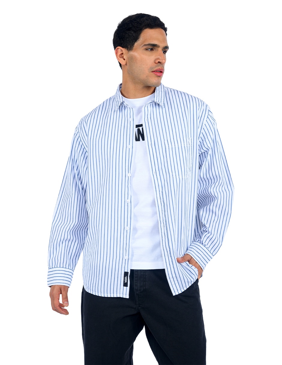 Camisa casual de algodón manga larga para hombre Camisa casual de algodón manga larga para hombre