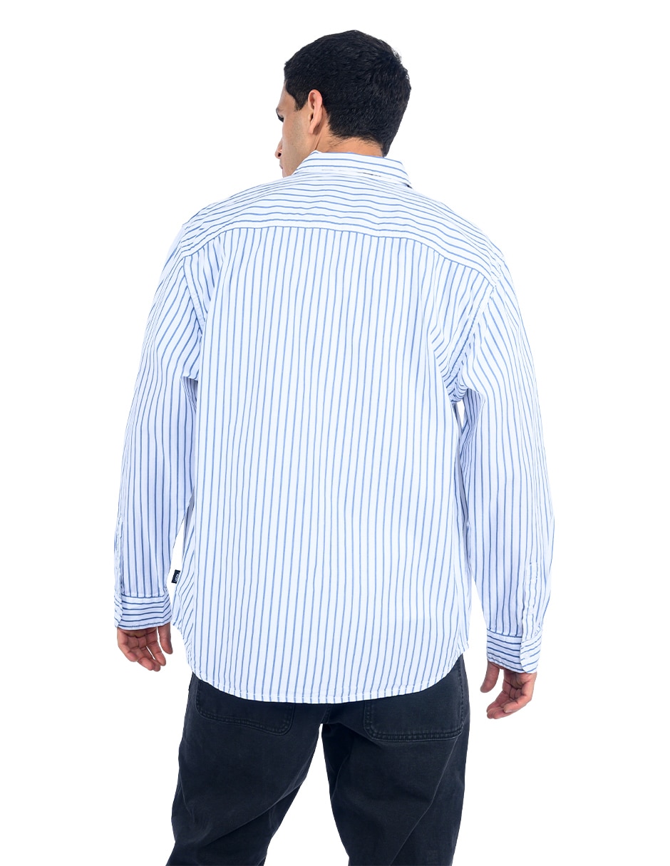 Camisa casual Vans de algodón manga larga para hombre