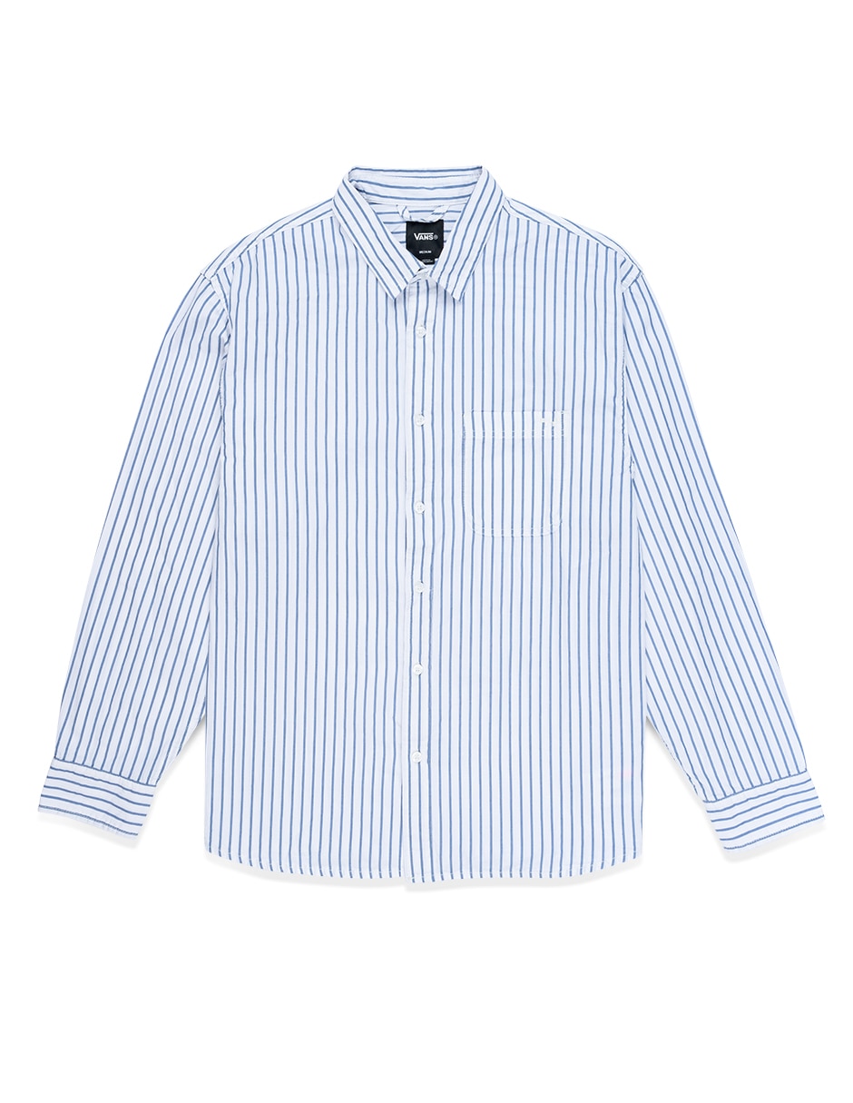Camisa casual Vans de algodón manga larga para hombre