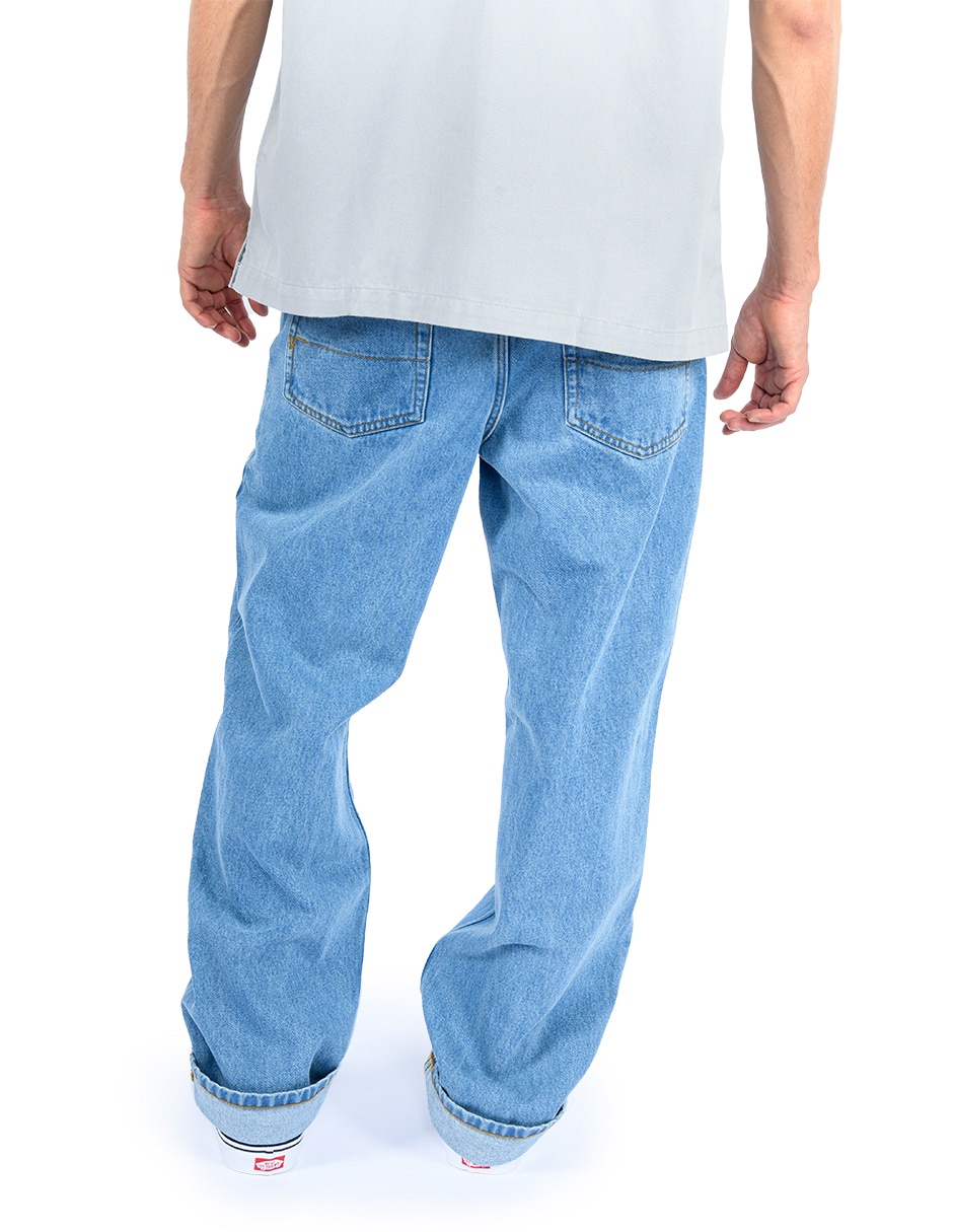 Jeans loose lavado medio para hombre 9