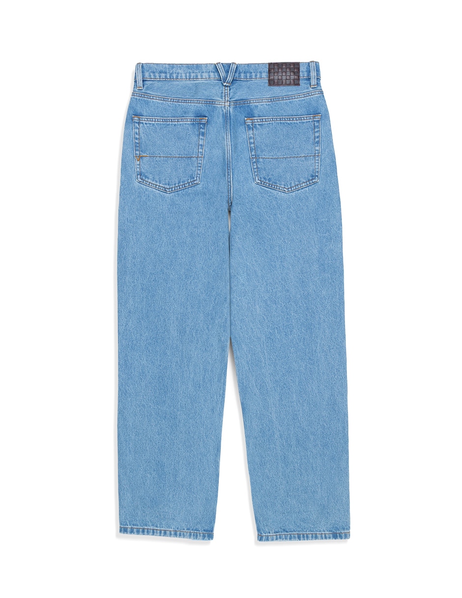 Jeans loose lavado medio para hombre 11