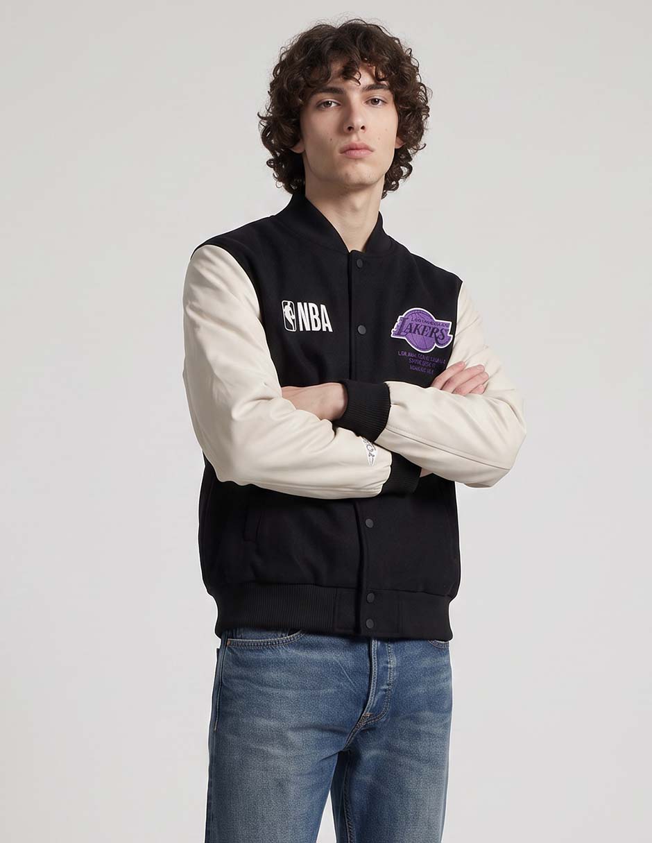 Chamarra bomber Los Angeles Lakers para hombre Chamarra bomber Los Angeles Lakers para hombre