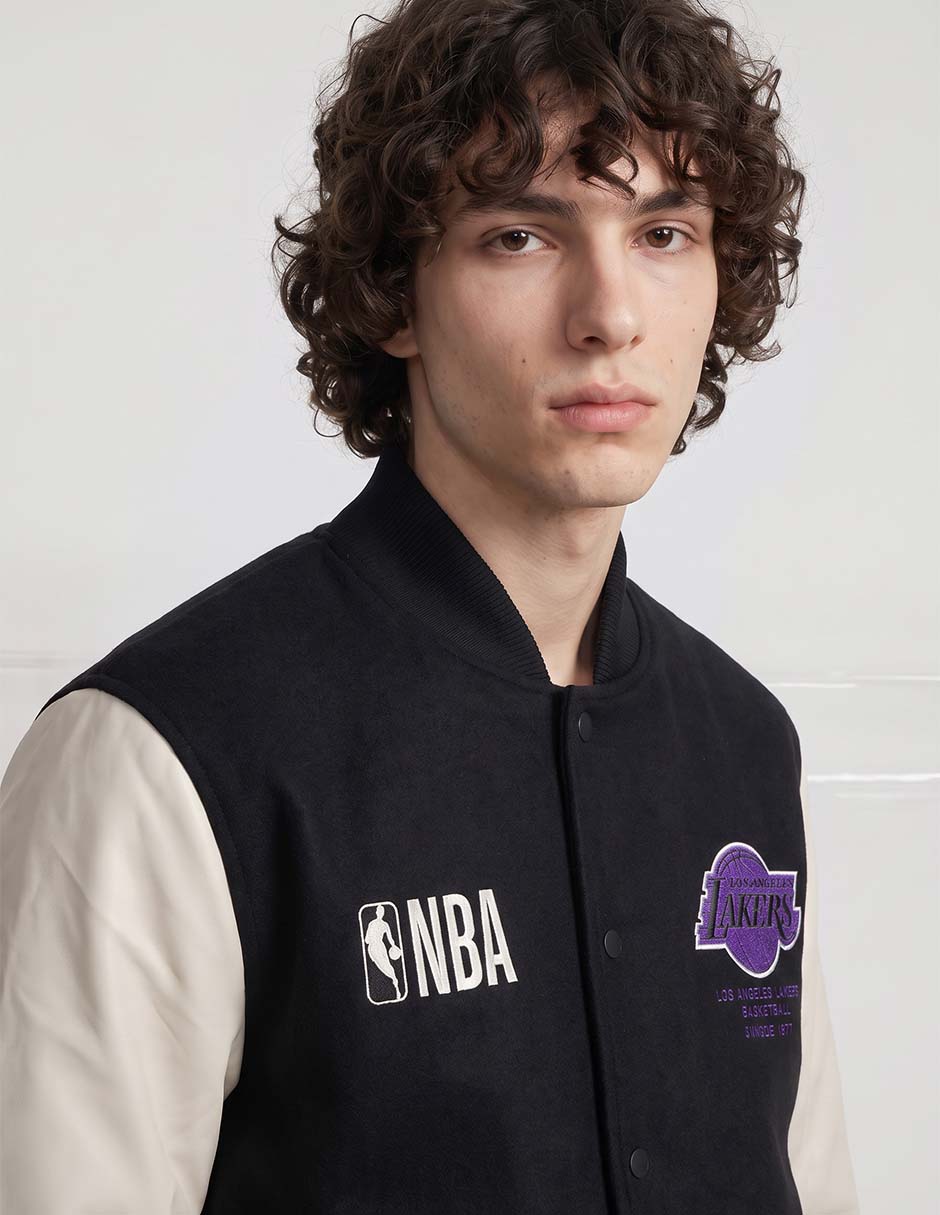 Chamarra bomber Los Angeles Lakers para hombre 3
