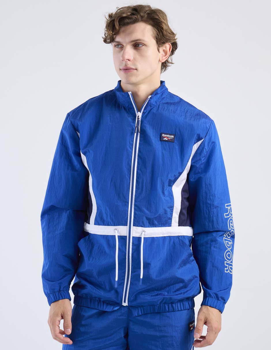 Chamarra rompevientos reebok con bolsillos para hombre