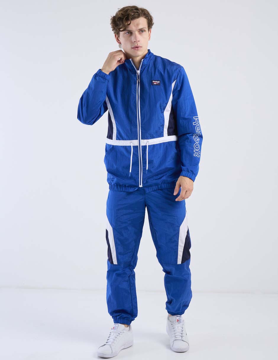 Chamarra rompevientos reebok con bolsillos para hombre