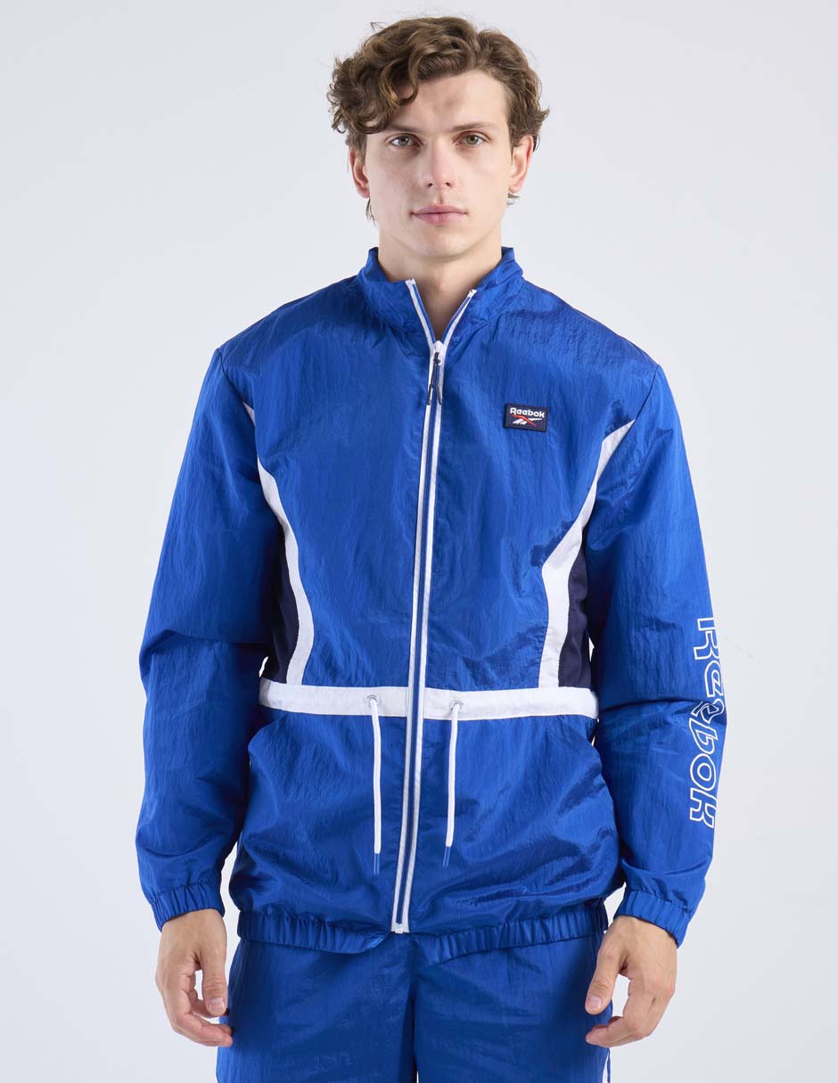 Chamarra rompevientos reebok con bolsillos para hombre