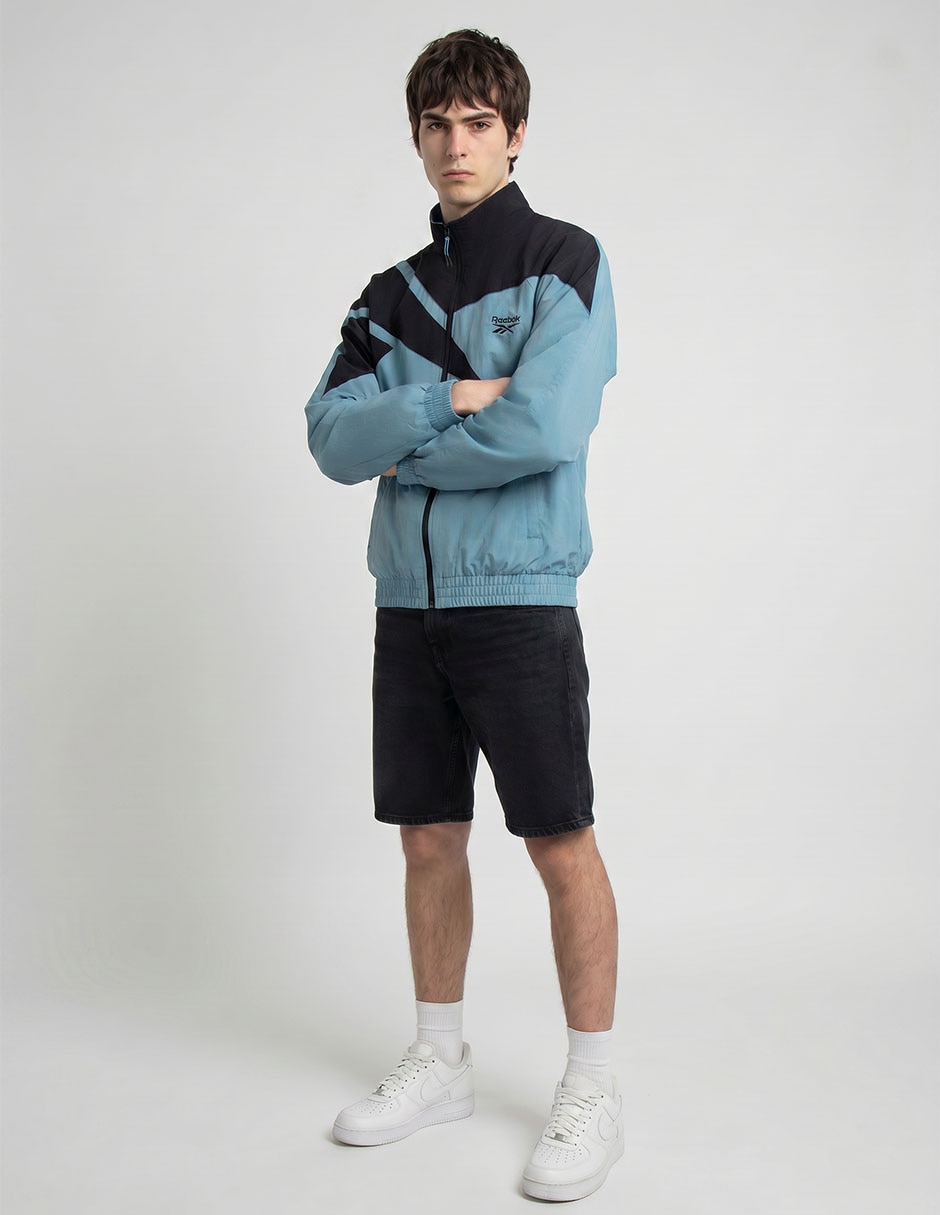 Chamarra Rompevientos Reebok No De Poliéster Sin Diseño Para Hombre