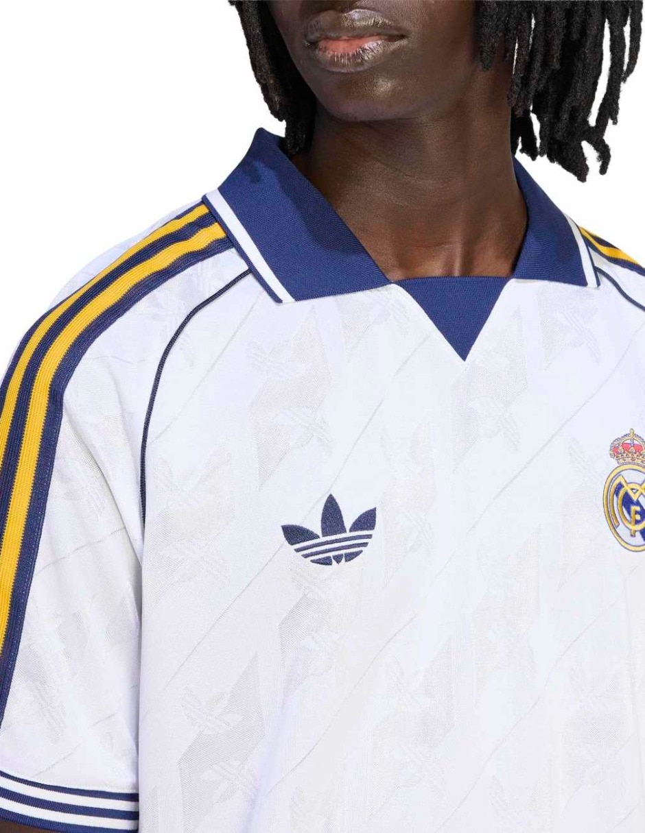 Playera adidas originals real cuello camisero para hombre