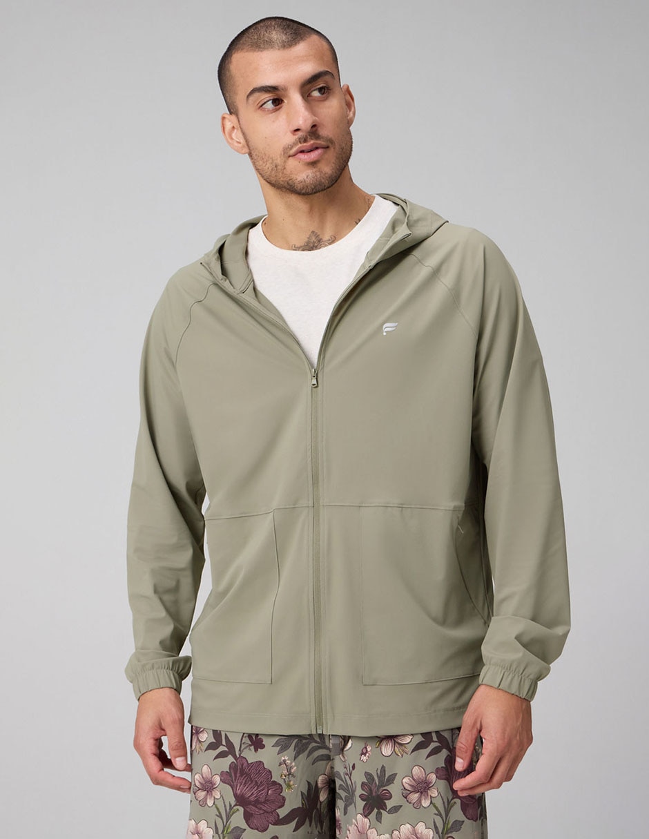 Chamarra casual con capucha y bolsillos para hombre 1