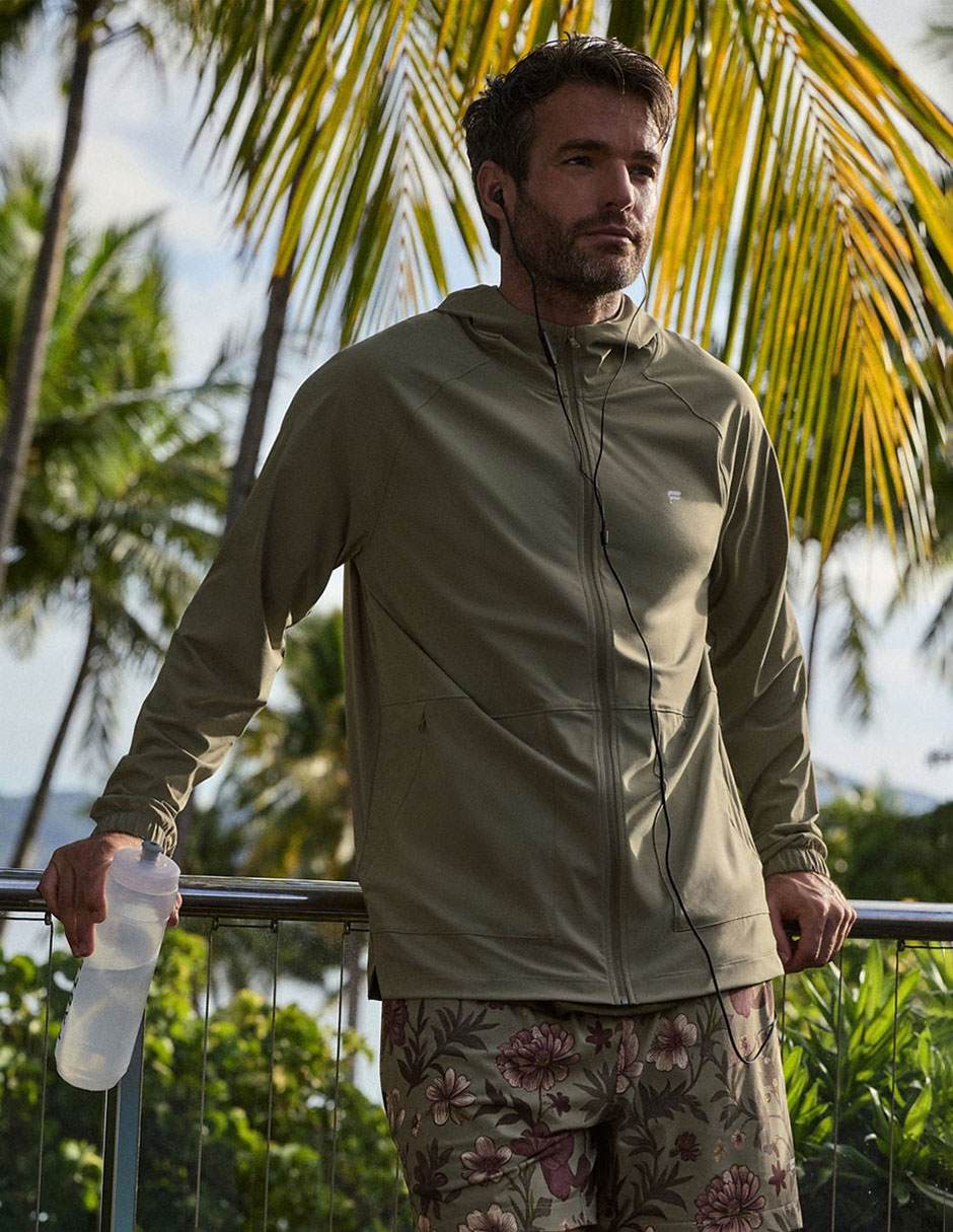 Chamarra casual con capucha y bolsillos para hombre 2