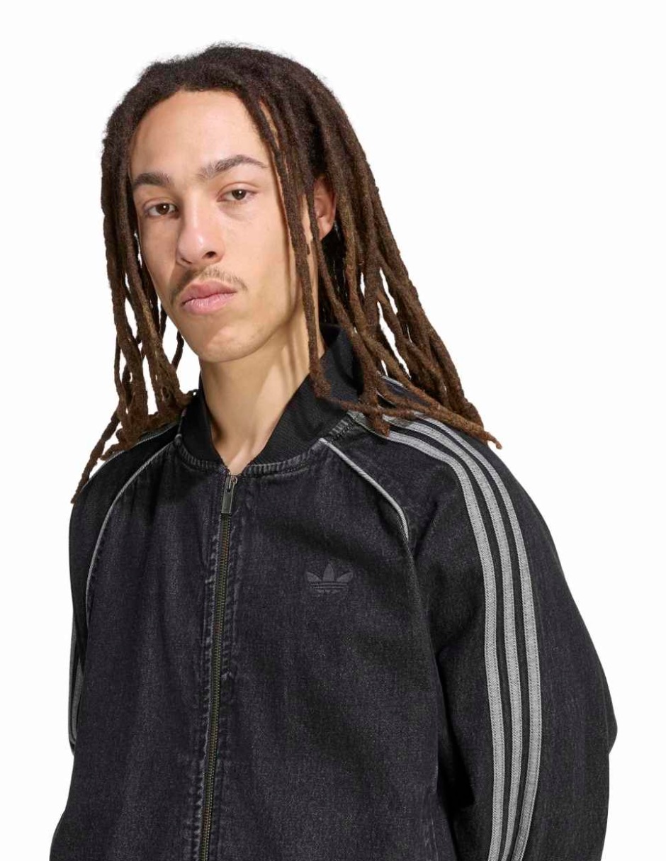 Chamarra casual Wardrobe Denim impermeable con bolsillos para hombre 3