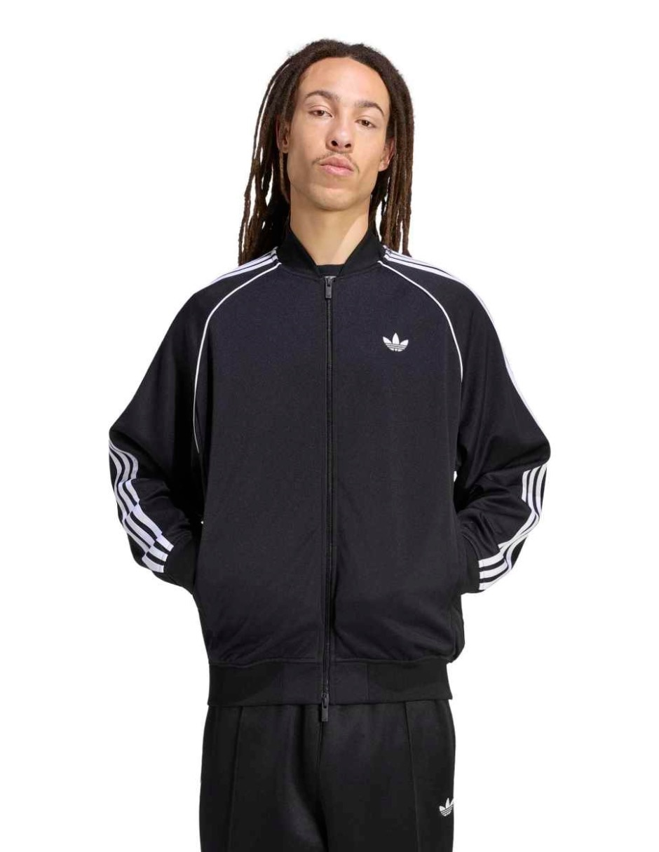 Chamarra casual adidas originalsde algodón con bolsillos para hombre
