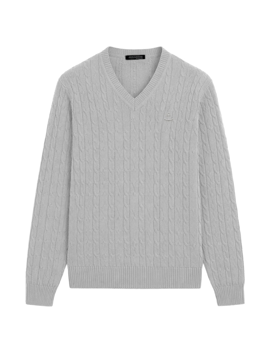 Suéter cuello v para hombre 4