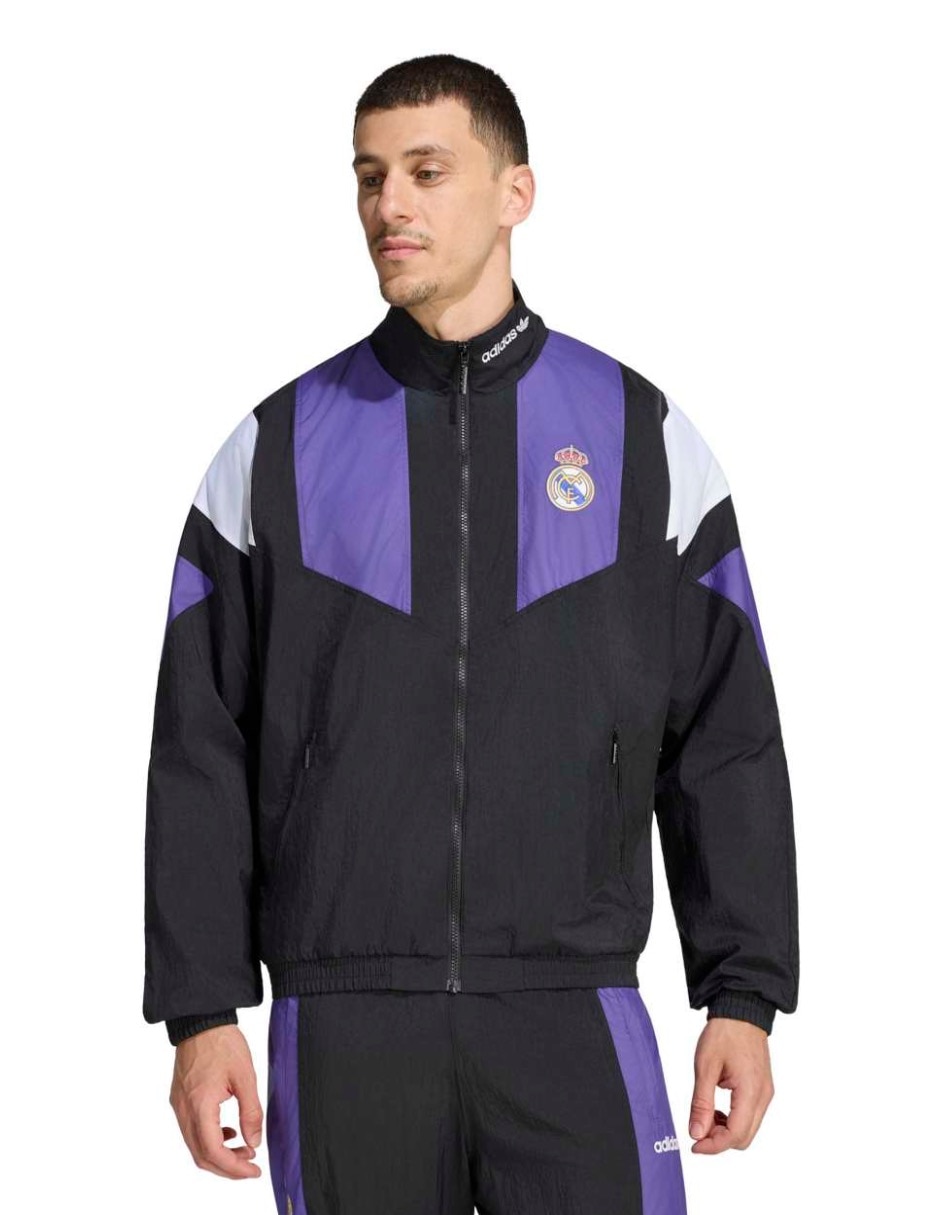 Chamarra casual Real Madrid con bolsillos para hombre Chamarra casual Real Madrid con bolsillos para hombre