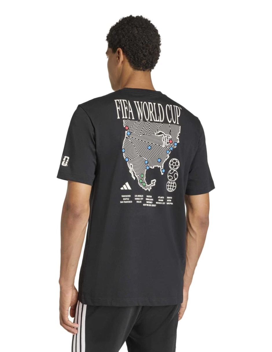 Playera adidas m ftb wc map t cuello redondo para hombre