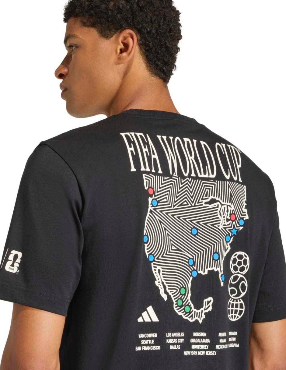 Playera adidas m ftb wc map t cuello redondo para hombre