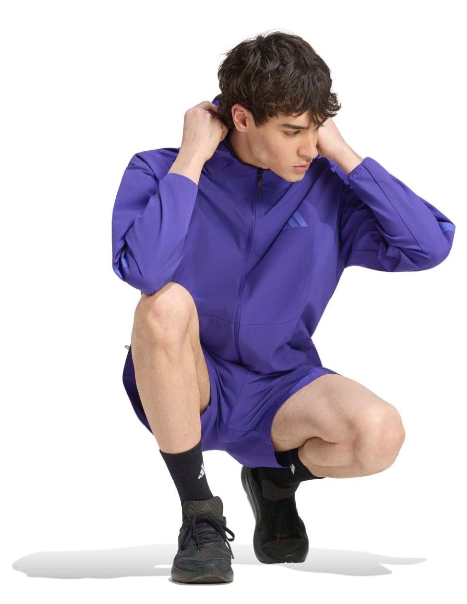 Chamarra casual adidasde algodón con bolsillos para hombre