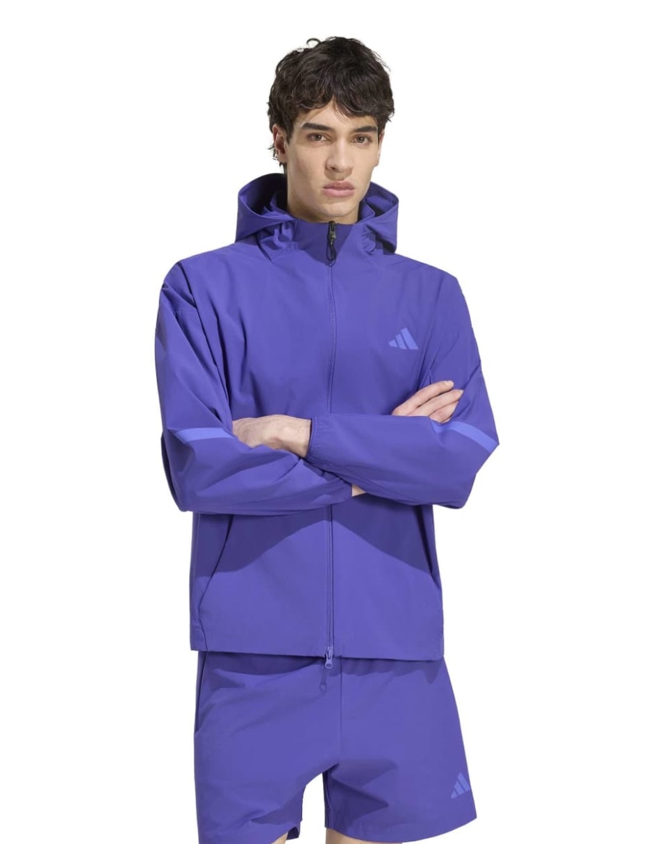 Chamarra casual adidasde algodón con bolsillos para hombre