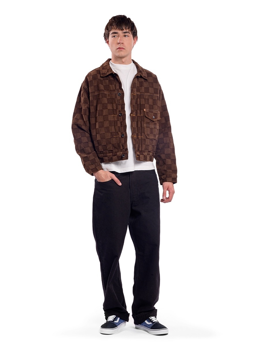 Chamarra casual Vans Excepcion con bolsillos para hombre